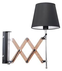 CLX Nástěnná flexibilní lampa ve skandinávském stylu MODICA, 1xE27, 40W, černá 21-75420