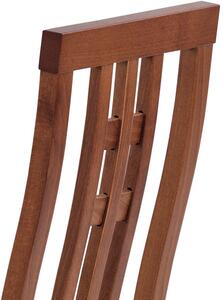 Jídelní židle, masiv buk, barva třešeň, látkový béžový potah BC-2482 TR3