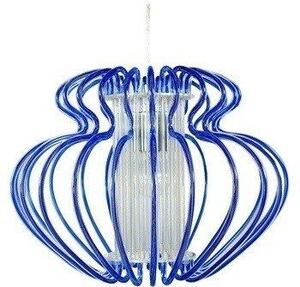 CLX Moderní závěsné osvětlení ALTAMURA, 1xE27, 60W, 45cm, modré 31-36592