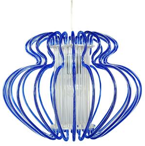CLX Moderní závěsné osvětlení ALTAMURA, 1xE27, 60W, 52cm, modré 31-36561