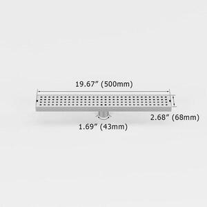Ibenzoa® sprchová vana o šířce 50 cm z nerezové oceli 304 s protizápachovou zátkou a filtrem na vlasy, včetně klíče pro čištění – podlahový odtok pro koupelnu, sprchu a kuchyň