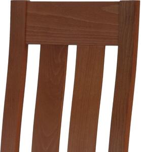 Jídelní židle, masiv buk, barva třešeň, látkový béžový potah BC-2602 TR3