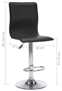 Barové židle Lola z umělé kůže 2 ks | černé