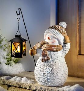Dekorační Sněhulák s LED lucernou
