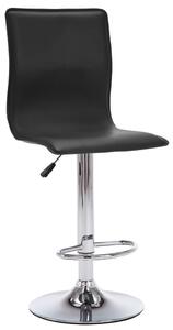 Barové židle Lola z umělé kůže 2 ks | černé
