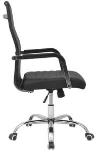 Kancelářská židle z umělé kůže - 55x63 cm | černá