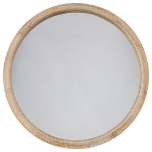 Kulaté dřevěné zrcadlo, O 52 cm