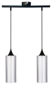 CLX Závěsné moderní osvětlení nad jídelní stůl LEGNANO, 2xE27, 60W, černostříbrné 32-78629