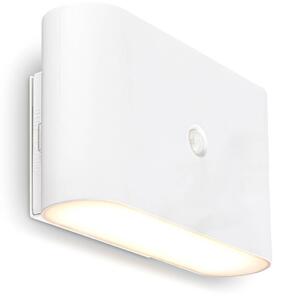 Briloner LED akumulátorové nástěnné světlo Chat, bílé, 16 cm, plast, senzor, Bílá / opál, Obývací pokoj / jídelna, Plast, Moderní, Nástěnné svítidlo