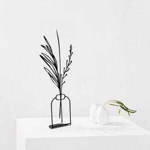 Hanah Home Kovová dekorace Flowerpot VIII 44 cm černá
