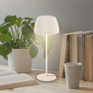 Briloner LED stolní lampa Loca, starobílá, výška 36 cm, kov/plast, stmívatelný, Bílá / opál, Obývací pokoj / jídelna, kov, Moderní