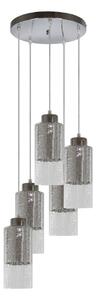 CLX Závěsné moderní osvětlení JESI, 5xE27, 60W, stříbrné 35-51813