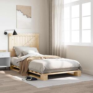 Rám postele s čelem 100 x 200 cm masivní borové dřevo 3281551