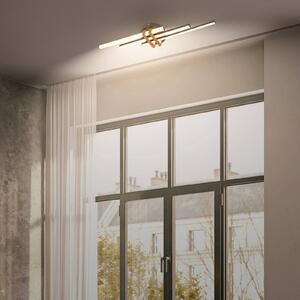 Briloner LED stropní svítidlo Tinka, barva dřeva/černá, délka 78 cm, Světlé dřevo, Obývací pokoj / jídelna, kov, Moderní