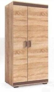 Šatní skříň P1, 80cm,canyon /lišta wenge (č.1/černé)