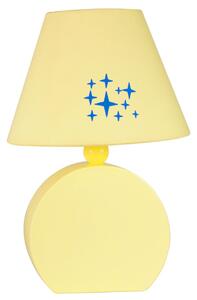 CLX Dětská stolní dřevěná lampička ERICE, 1xE14, 40W, žlutá 41-62492