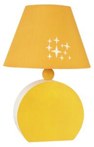 CLX Dětská stolní dřevěná lampička ERICE, 1xE14, 40W, oranžová 41-62478