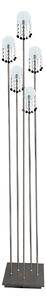 CLX Stojací moderní lampa BIELLA, 5xG4, 20W, stříbrná 54-02818