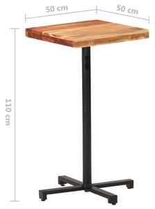 Barový stůl Dansey - čtvercový - masivní akáciové dřevo | 50x50x110 cm