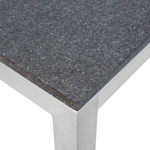 Zahradní stůl žíhaný granit vcelku 180 cm černý GROSSETO