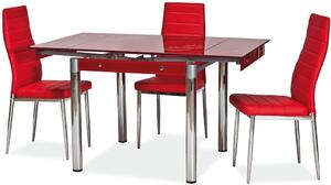 Jídelní stůl GD-082 rozkládací červený
