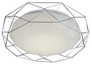 CLX LED stropní osvětlení IGNAZIO, 24W, denní bílá, 43cm, kulaté, chromované 98-73211
