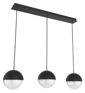 CLX Závěsné moderní LED osvětlení nad jídelní stůl CAGLIARI, 3x5W, denní bílá, černé A0031-330