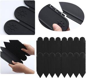 Ibenzoa® plastové obkladové panely pro zahradu, odolné vůči UV záření a flexibilní – sada 10 kusů, celková délka 200 cm, vhodné jako obruby záhonů a okraje zahradních ploch