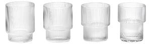 Skleničky Ripple - 4 kusy "Clear" ferm LIVING