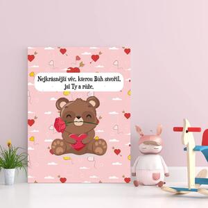 Sablio Dárková cedulka Nejkrásnější věc, kterou Bůh stvořil, jsi Ty a růže: 30x40 cm