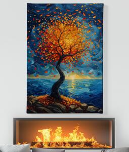 Obraz na plátně - Strom života Moře usíná FeelHappy.cz Velikost obrazu: 140 x 210 cm