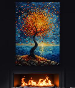 Obraz na plátně - Strom života Moře usíná FeelHappy.cz Velikost obrazu: 140 x 210 cm