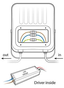McLED Venkovní LED nástěnný reflektor se zástrčkou VEGA 50, 50W, denní bílá ML-511.612.82.0