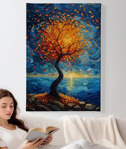Obraz na plátně - Strom života Moře usíná FeelHappy.cz Velikost obrazu: 100 x 150 cm
