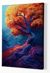 Obraz na plátně - Strom života Elixír barvotoku FeelHappy.cz Velikost obrazu: 80 x 120 cm