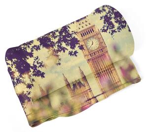 Sablio Deka Londýn Big Ben Flowers - 150x120 cm