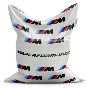 Sablio Sedací vak Classic MPERFORMANCE bílý vzor - 150x100 cm