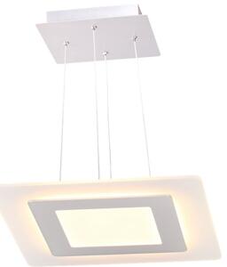 PLX Závěsné moderní LED osvětlení LARA, 25W, denní bílá, 35x35cm, hranaté, bílé 308672