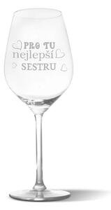 Sablio Sklenička na víno Pro tu nejlepší sestru: 49 cl