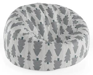 Sablio Sedací vak Cocoon Šedé stromky - 75 x 45 x 35 cm