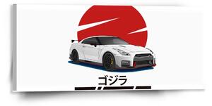Sablio Obraz Nissan GTR 35 Japonské slunce - 110x50 cm
