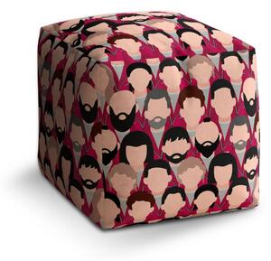 Sablio Taburet Cube Money heist Anonymní tváře - 40x40x40 cm