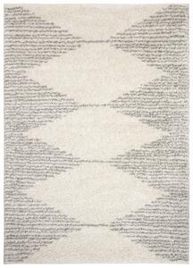 Makro Abra Kusový koberec Shaggy DELHI 4075A krémový šedý Rozměr: 60x100 cm