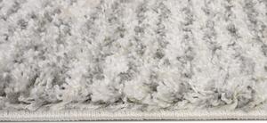 Makro Abra Kusový koberec Shaggy DELHI 4075A krémový šedý Rozměr: 60x100 cm