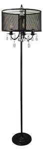 PLX Stojací lampa v klasickém stylu CHANDLER, 3xE14, 40W, černá 310569