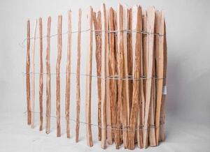 Ibenzoa® – ohradička pro ovce, flexibilní plot z impregnovaného ořechového dřeva, rozměry 5 m x 90 cm, rozteč latí 3–4 cm nebo 7–8 cm, přírodní barva