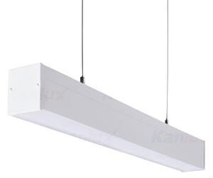 KANLUX Závěsné osvětlení pro LED trubice T8 AMADEUS, 1xG13, 18W, 63x150x6cm, bílé, mikroprizmatický difuzor 28443