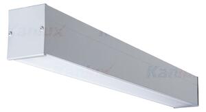 KANLUX Stropní moderní svítidlo AMADEUS, 1xT8, G13, 18W, 63x6x7cm, stříbrné, matný difuzor 27418