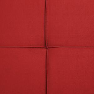 Červená textilní rozkládací pohovka HASLE