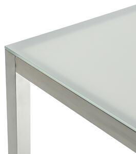 Zahradní souprava Jídelní sada pro 6 Bílá skleněná deska stolu Šedé židle GROSSETO